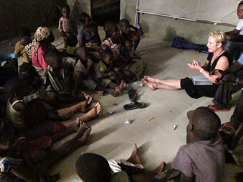 Lessons being taught to the children at the orphanage