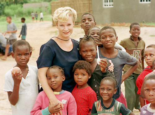 Orphanage children gathering for a photo